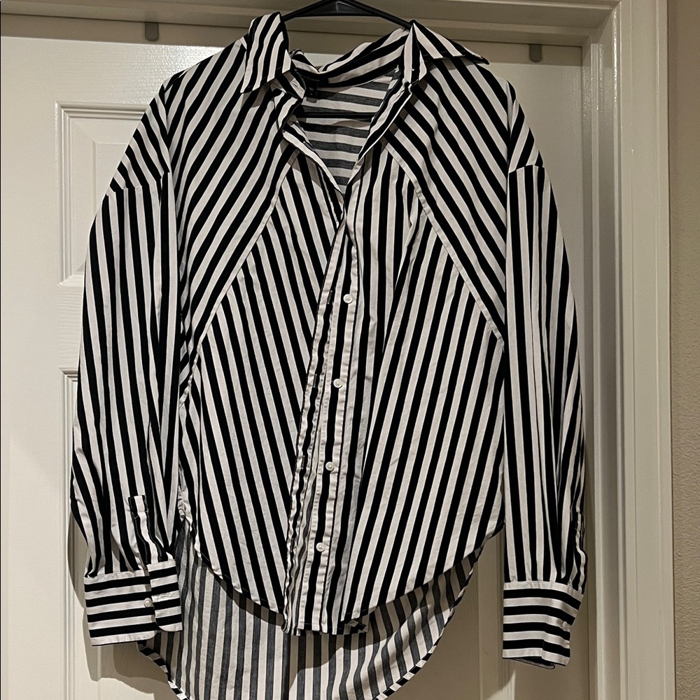 Express Monochrome Striped Shirt